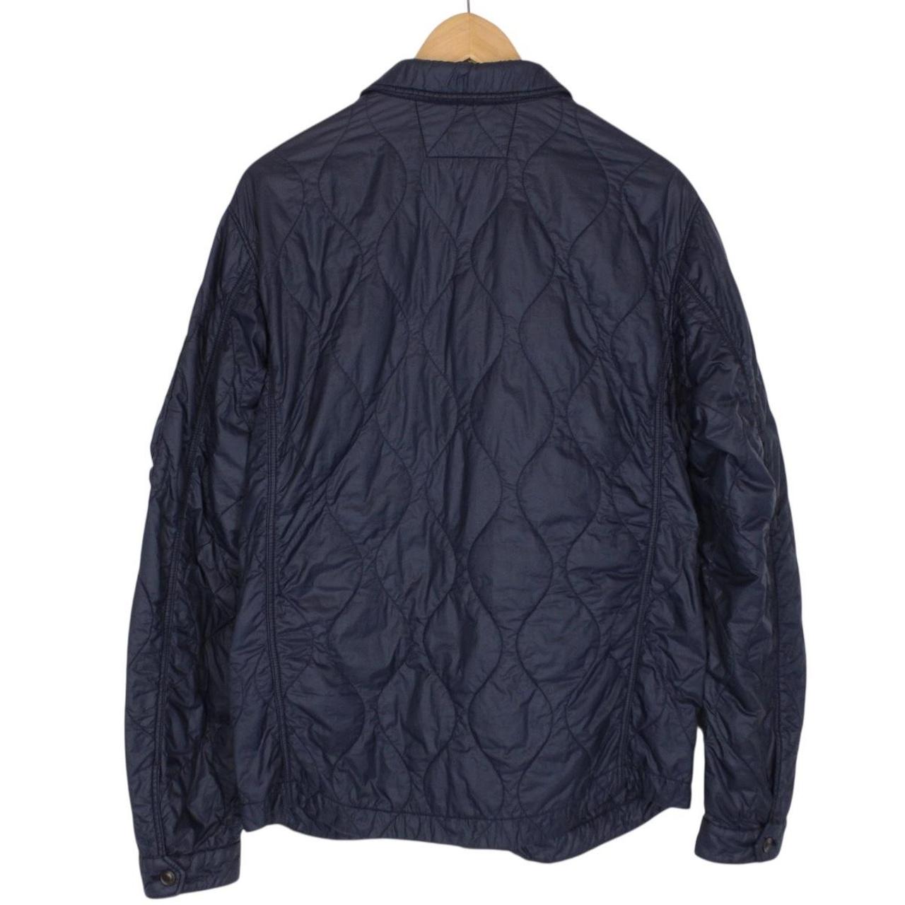 CP Company Navy Blue Full Zip Quilted Lens Overshirt Jacket