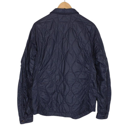 CP Company Navy Blue Full Zip Quilted Lens Overshirt Jacket