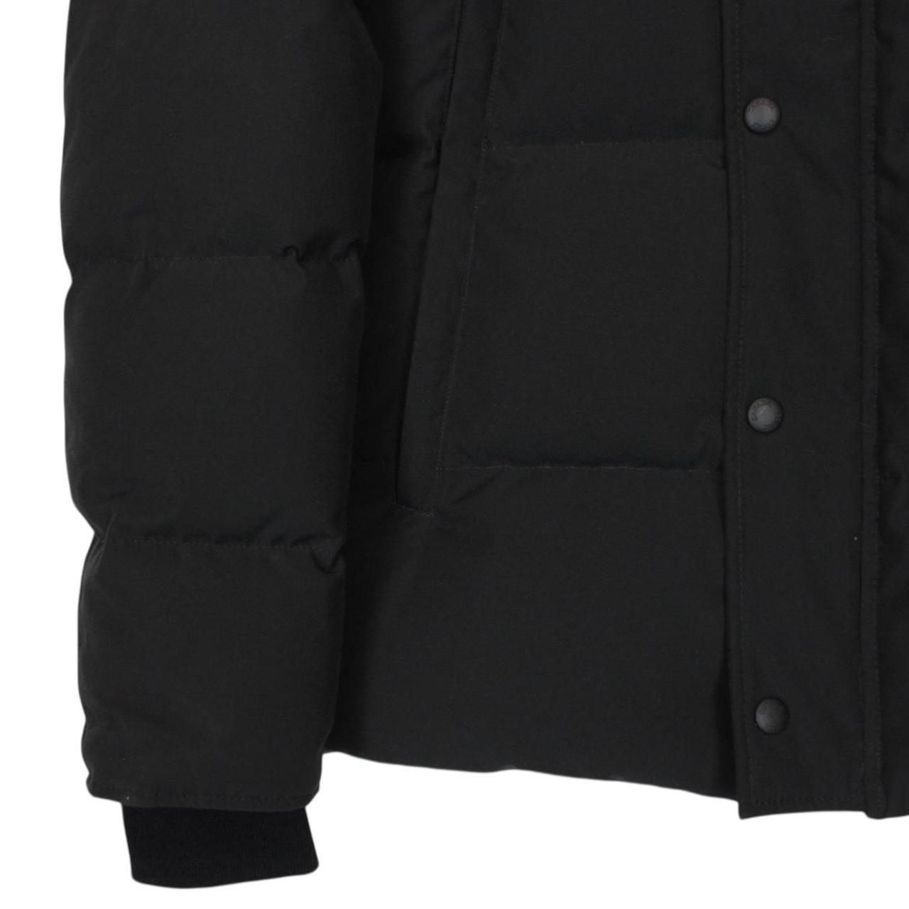 Canada Goose Black Wyndham Parka Down Jacket with Fur Trim