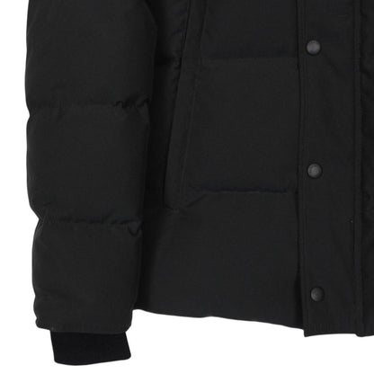 Canada Goose Black Wyndham Parka Down Jacket with Fur Trim