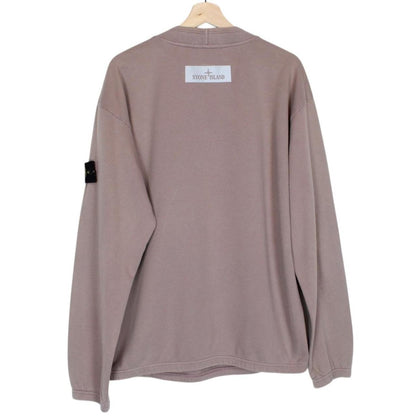 Stone Island AW 2018 Mauve Reflective Cotton Sweatshirt Jumper