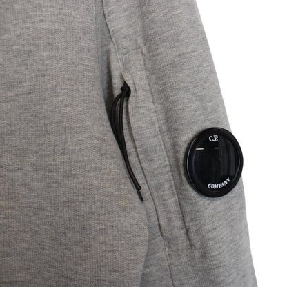 CP Company Grey Full Zip Lens Cotton Hoodie Jumper
