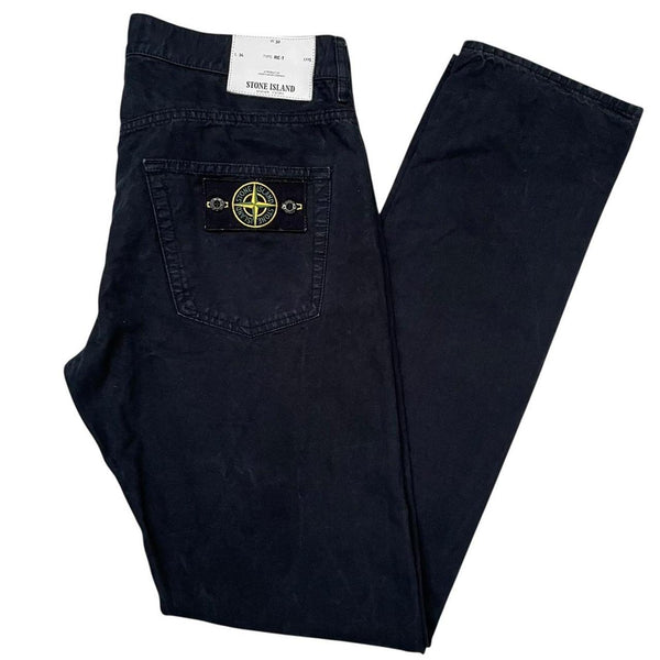 Stone Island AW 2014 Black RE-T Fit Cotton Trousers