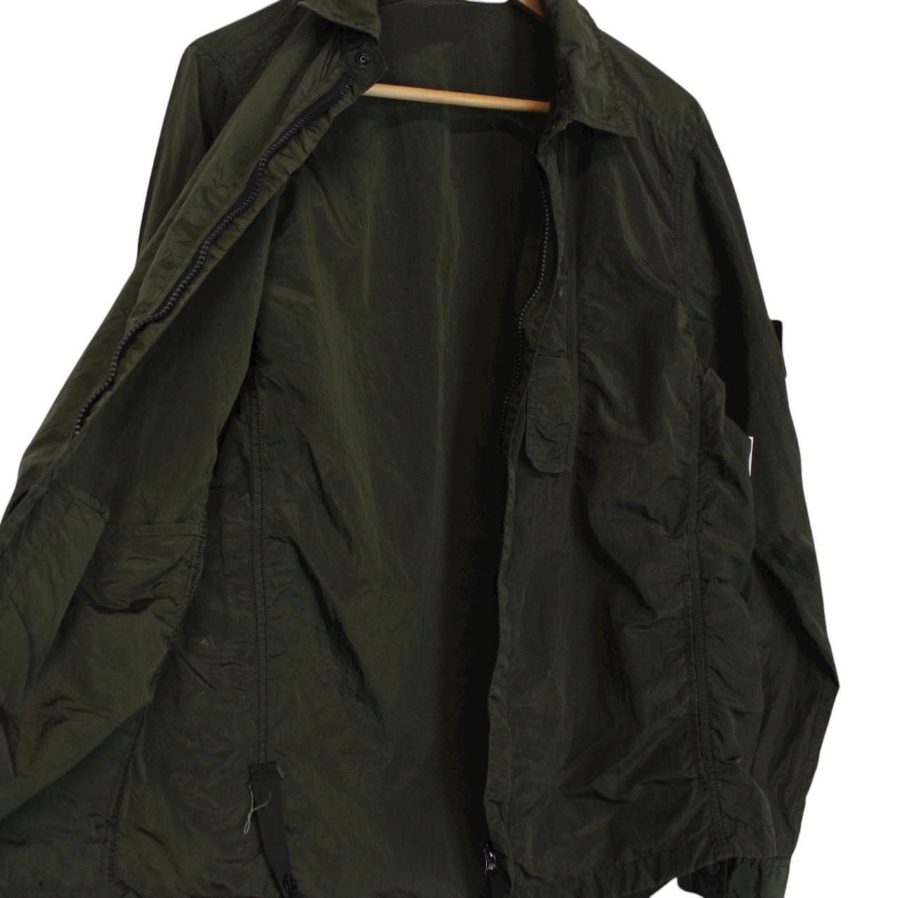 Stone Island SS 2018 Khaki Green Full Zip Nylon Metal Overshirt Jacket