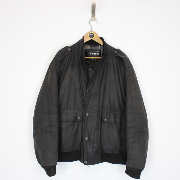 Vintage Barbour Black Wax Flyer Jacket