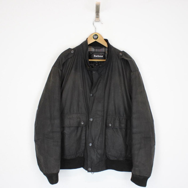 Vintage Barbour Black Wax Flyer Jacket