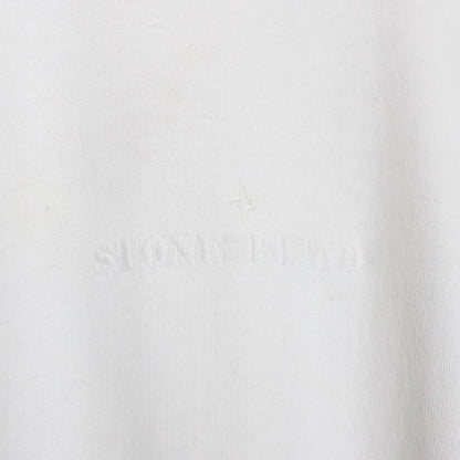 Vintage 1988 Stone Island White Short Sleeve Embroidered T-Shirt