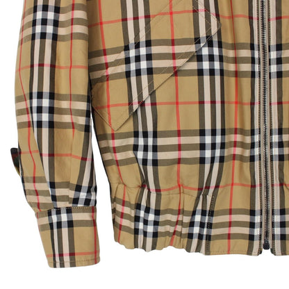 Burberry Tan Brown and Camo Full Zip Nova Check Reversible Harrington Jacket
