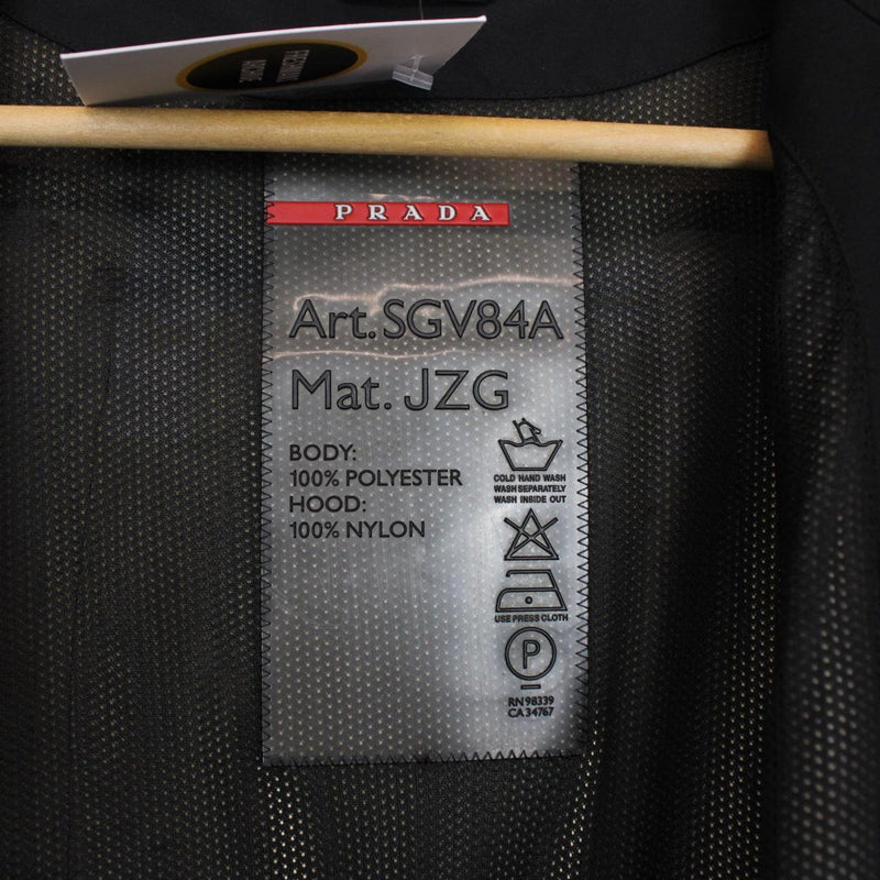 Vintage Prada Sport Black Waterproof Gore-Tex Full Zip Jacket