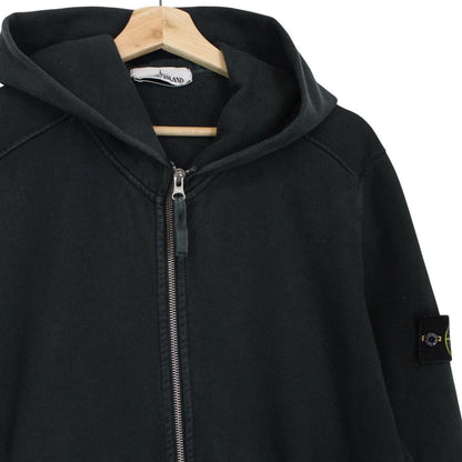 Stone Island SS 2016 Black Cotton Full Zip Hoodie Jumper