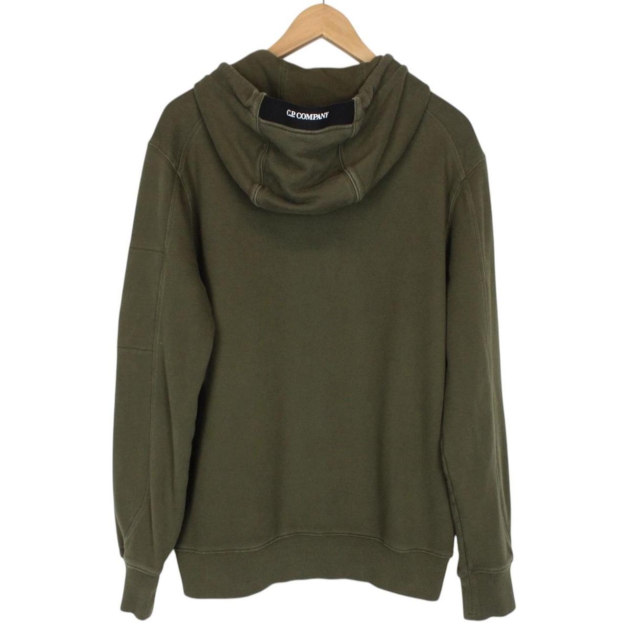 CP Company Khaki Green Pullover Lens Hoodie Jumper