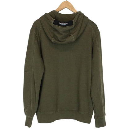 CP Company Khaki Green Pullover Lens Hoodie Jumper