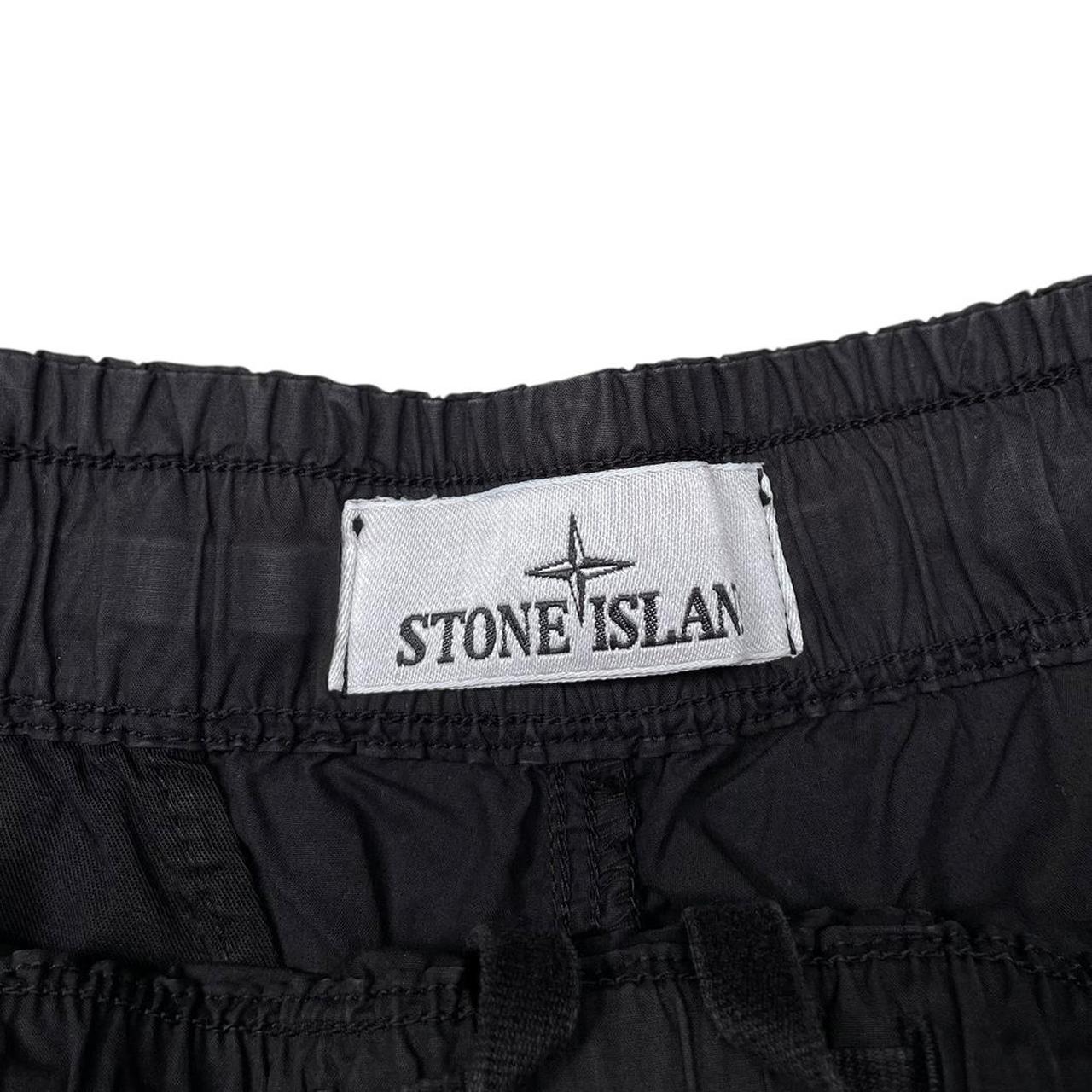 Stone Island SS 2022 Black Bermuda Cotton Cargo Shorts