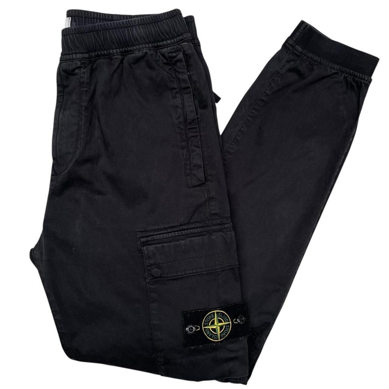 Stone Island AW 2023 Black RE-T Fit Cargo Trousers