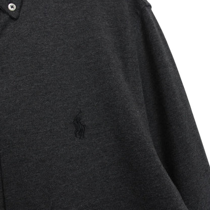 Polo Ralph Lauren Grey Featherweight Mesh Cotton Long Sleeve Shirt