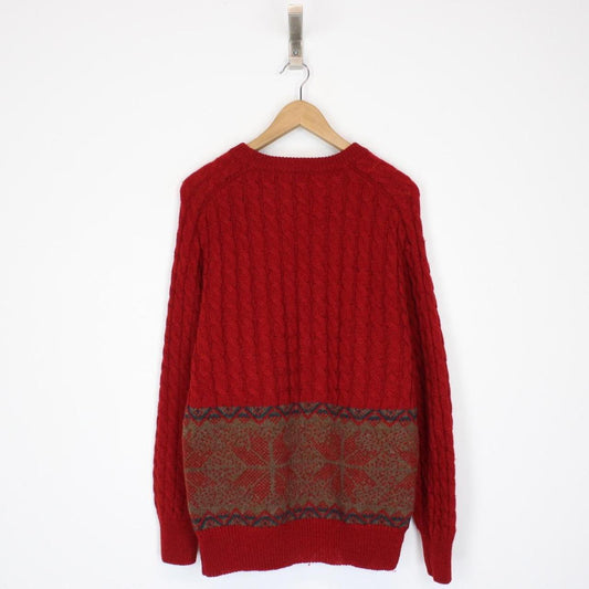 Vintage 90s Valentino Red Wool Knit Jumper
