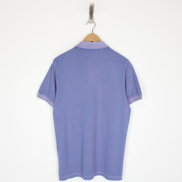 Stone Island SS 2019 Blue Short Sleeve Compass Cotton Polo Shirt