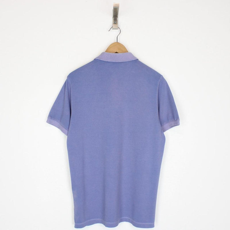Stone Island SS 2019 Blue Short Sleeve Compass Cotton Polo Shirt