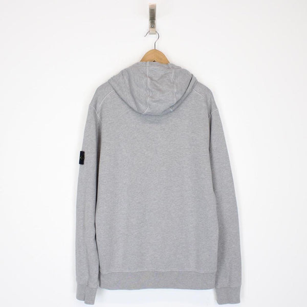 Stone Island SS 2022 Grey Cotton Hoodie Jumper