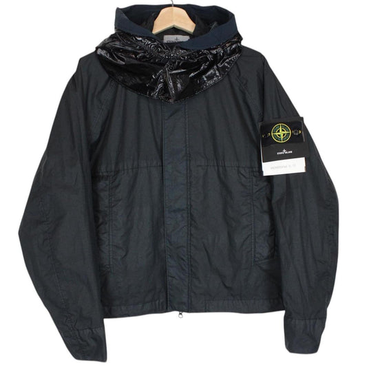 Stone Island SS 2023 Navy Blue Membrana 3L TC Full Zip Hooded Jacket