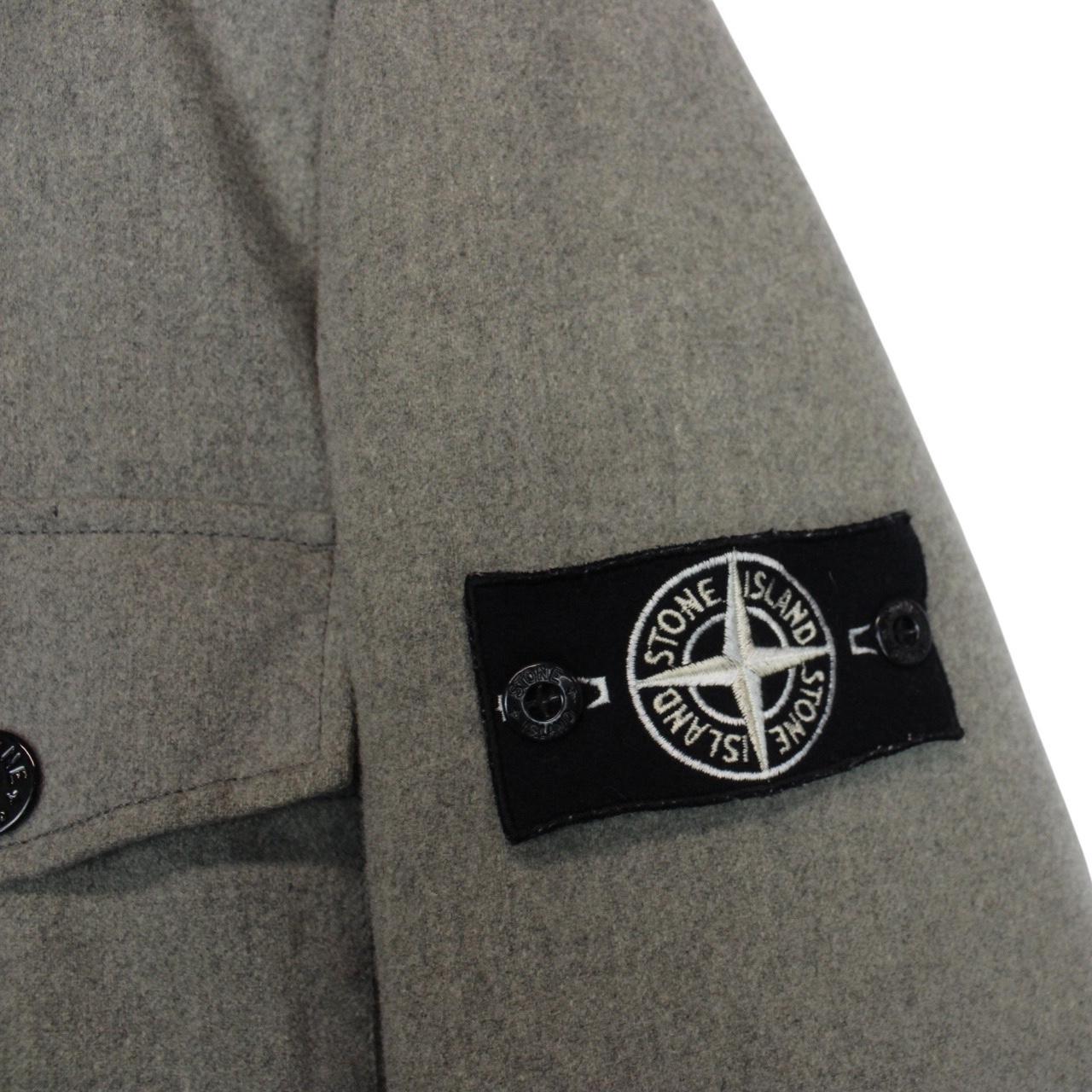 Stone Island Grey Ice Wool Blend Down Field Jacket