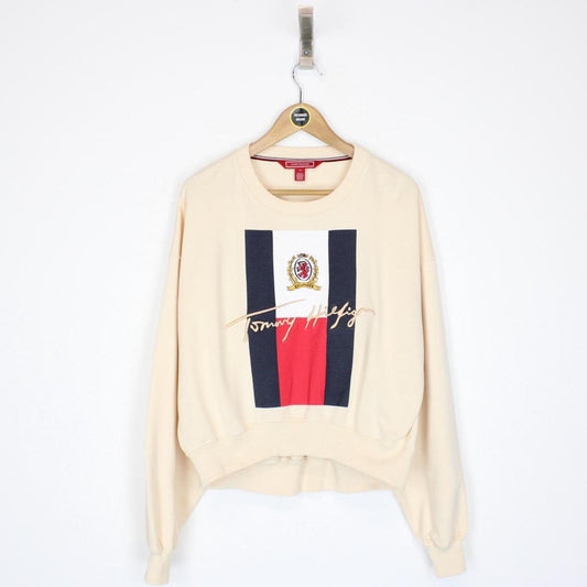 Tommy Hilfiger Collection Beige Embroidered Logo Sweatshirt Jumper