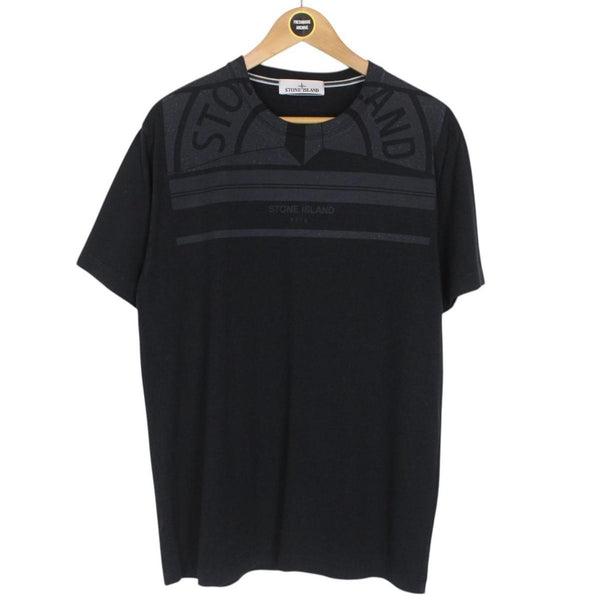 Stone Island AW 2022 Black Short Sleeve Logo Print T-Shirt