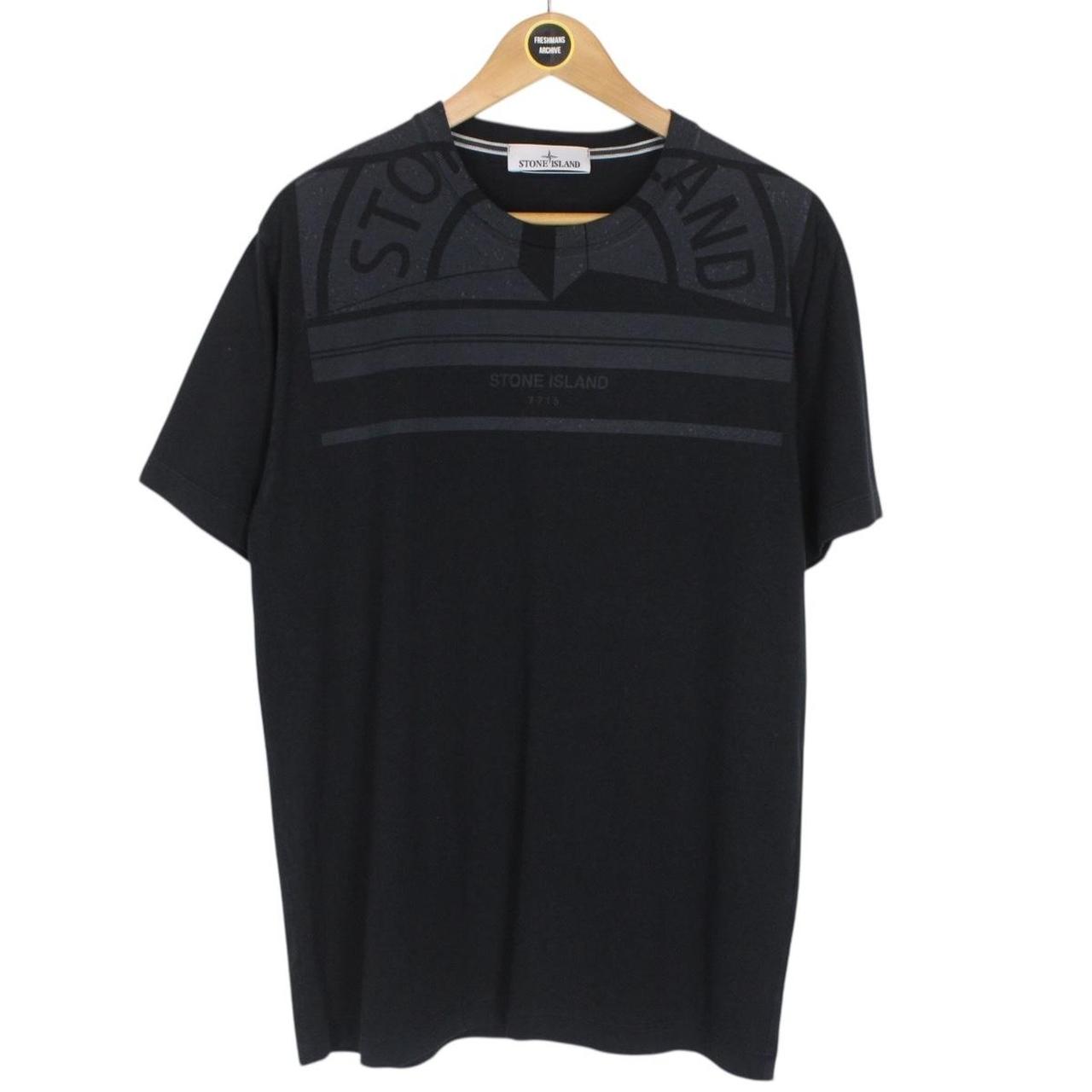 Stone Island AW 2022 Black Short Sleeve Logo Print T-Shirt