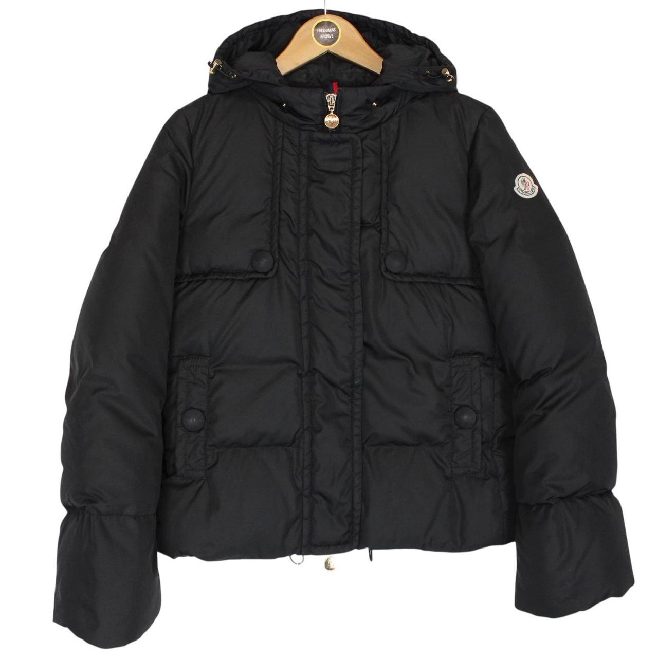 Moncler Amaryllis Black Full Zip Hooded Down Jacket