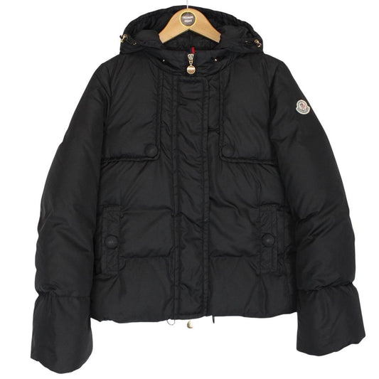 Moncler Amaryllis Black Full Zip Hooded Down Jacket