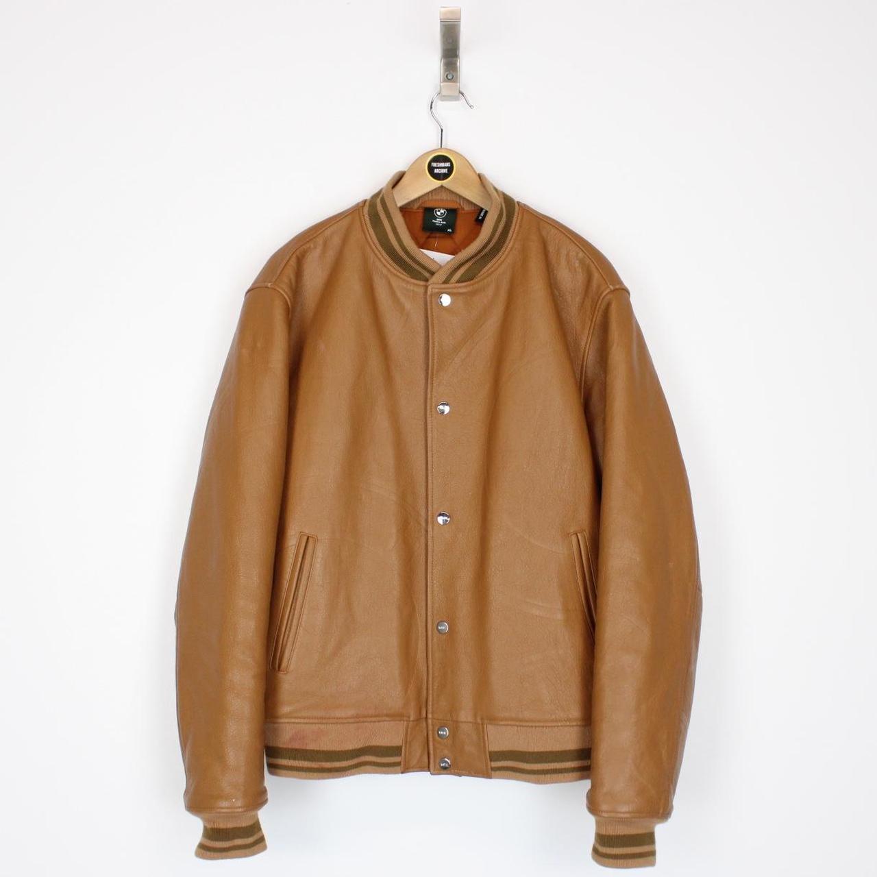 Kith for BMW Desert Brown Leather Bomber Jacket