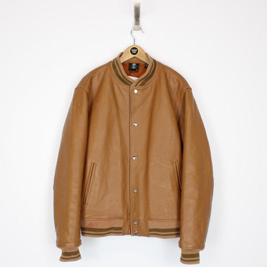 Kith for BMW Desert Brown Leather Bomber Jacket
