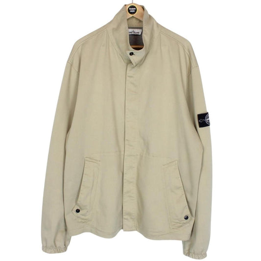 Stone Island Beige Full Zip Cotton Jacket