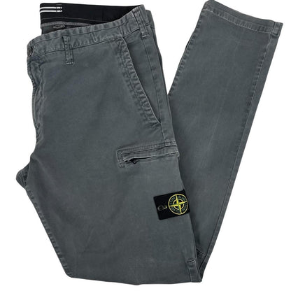 Stone Island AW 2019 Grey Skinny Fit Cargo Trousers