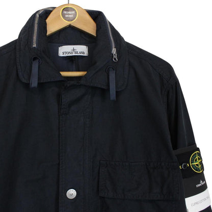 Stone Island SS 2023 Navy Blue Cupro Cotton Twill-TC Jacket