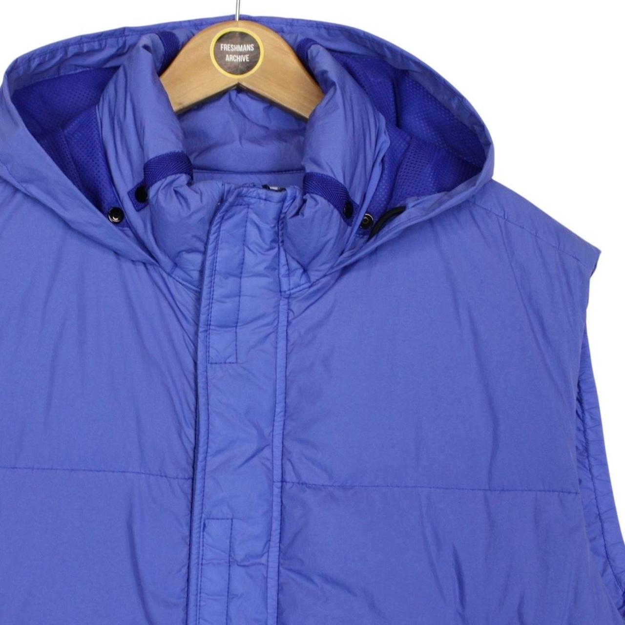 Stone Island AW 2021 Blue Garment Dyed Crinkle Reps NY Down Gilet / Bodywarmer