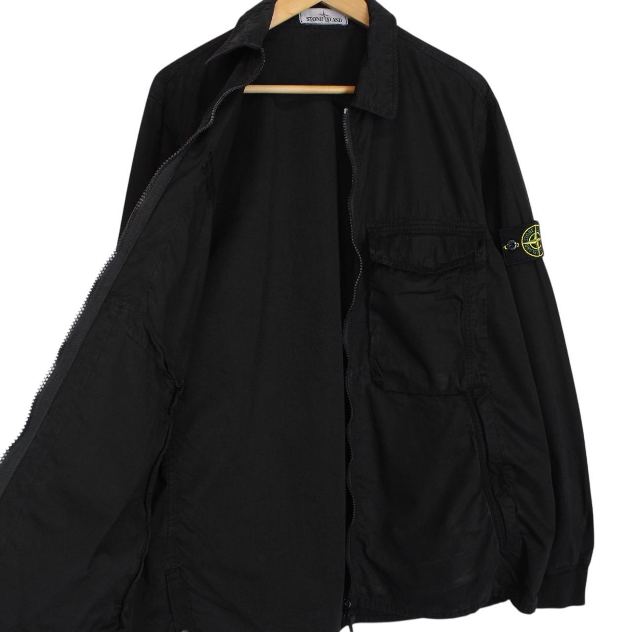 Stone Island SS 2019 Black Full Zip Cotton Overshirt Jacket