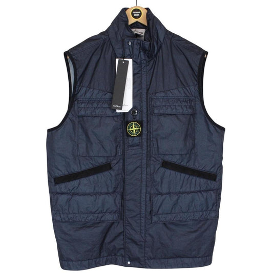 Stone Island SS 2022 Membrana 3L TC Navy Blue Vest Jacket