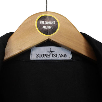Stone Island AW 2021 Black Full Zip Cotton Overshirt Jacket