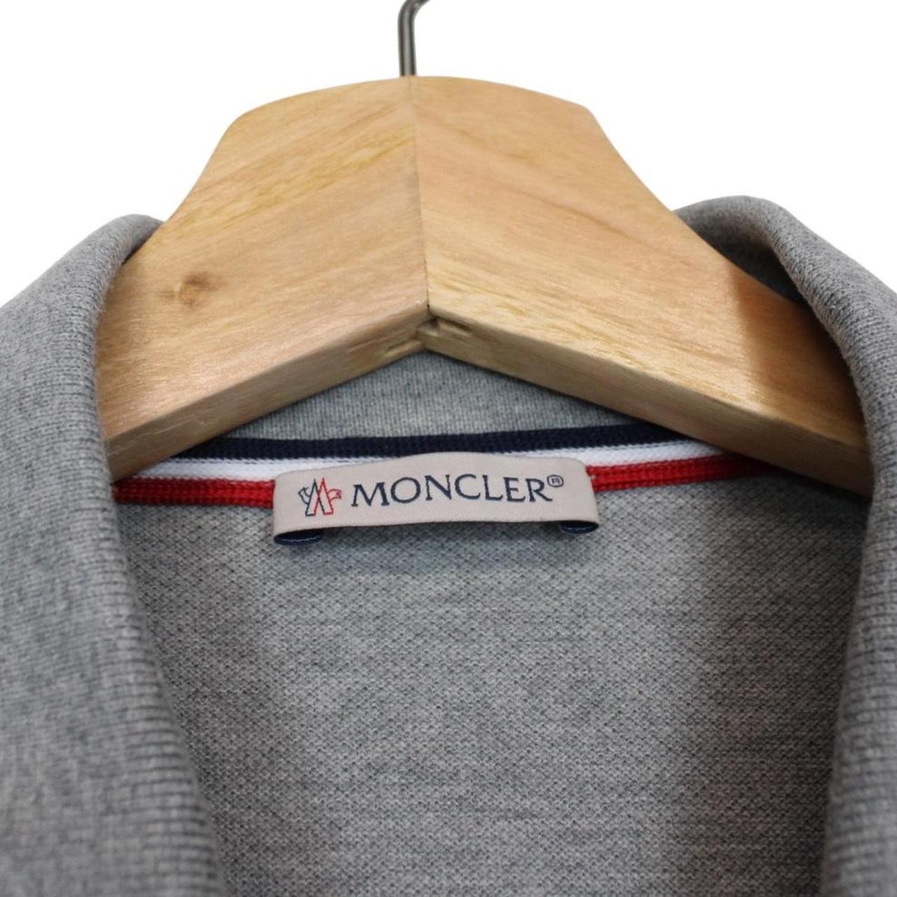 Moncler Maglia Manica Corta Grey Short Sleeve Cotton Polo Shirt