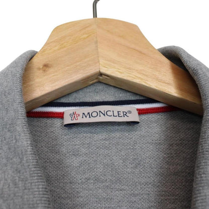 Moncler Maglia Manica Corta Grey Short Sleeve Cotton Polo Shirt
