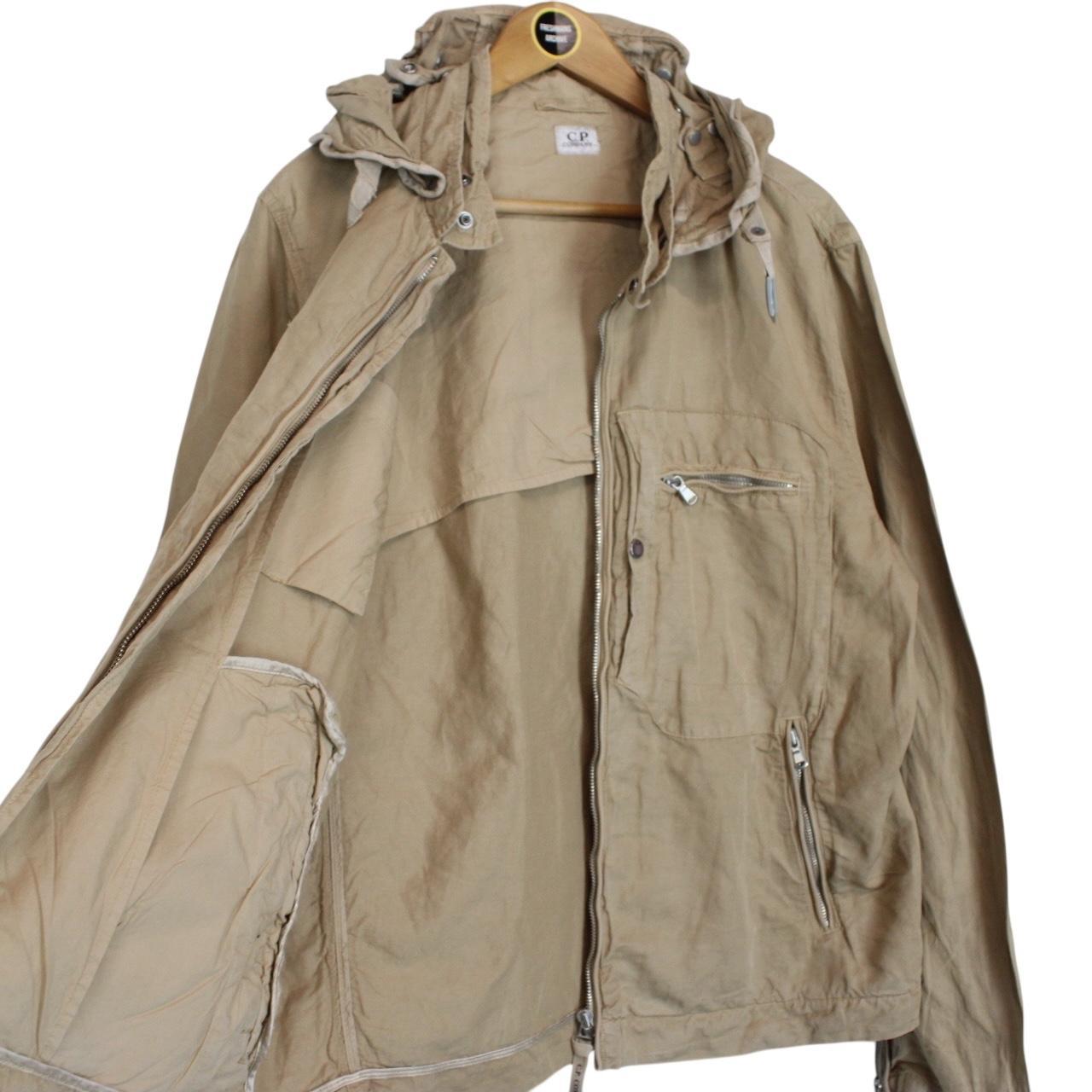 Vintage CP Company SS 2006 Beige Full Zip Multi Pocket Cotton Lino Flax Goggle