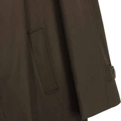 Vintage 90s Christian Dior Brown Cotton Blend Overcoat