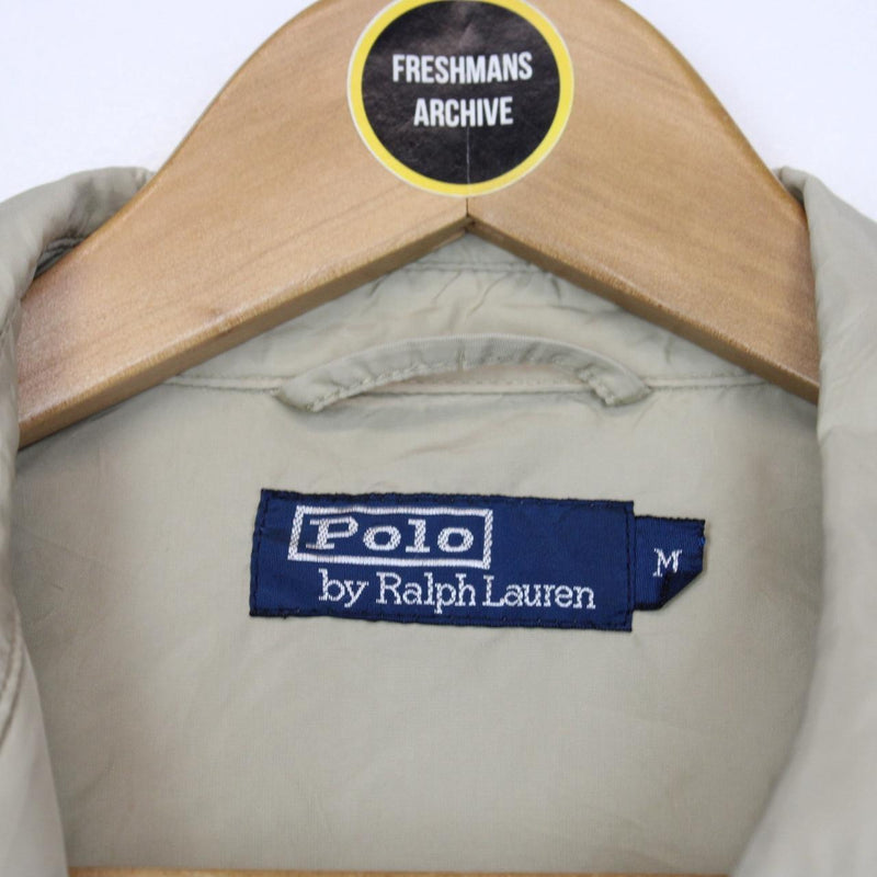 Vintage 90s Polo Ralph Lauren Beige Nylon Harrington Jacket