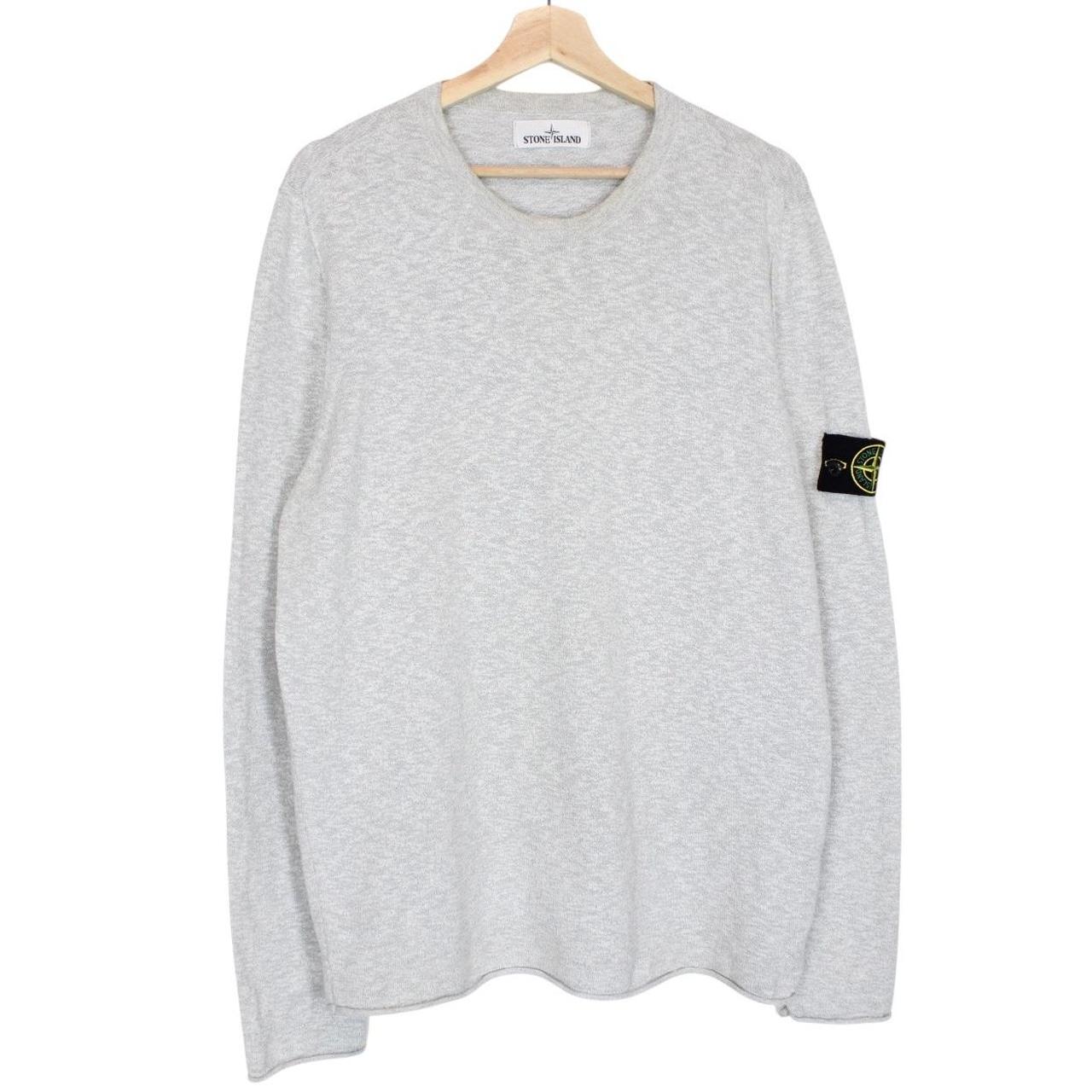 Stone Island SS 2019 Grey Cotton Blend Knit Jumper