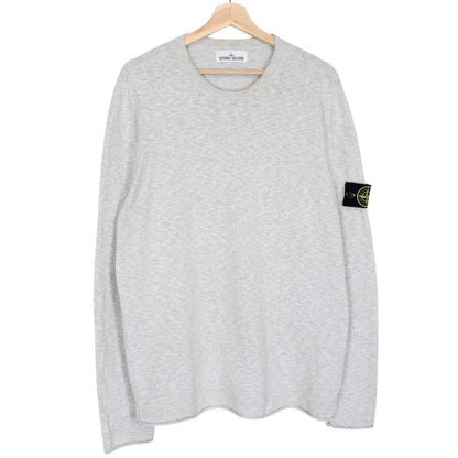 Stone Island SS 2019 Grey Cotton Blend Knit Jumper