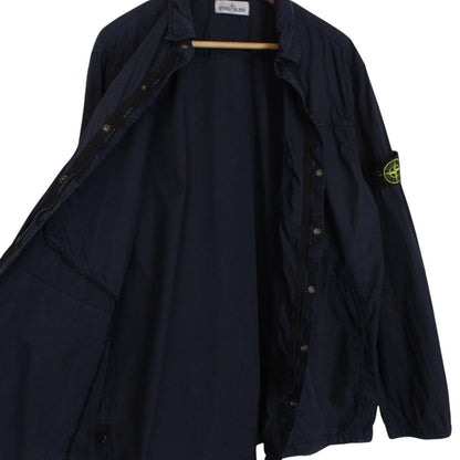 Stone Island SS 2012 Navy Blue Hydrophobic Cotton Overshirt Jacket