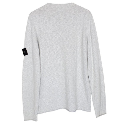 Stone Island SS 2019 Grey Cotton Blend Knit Jumper