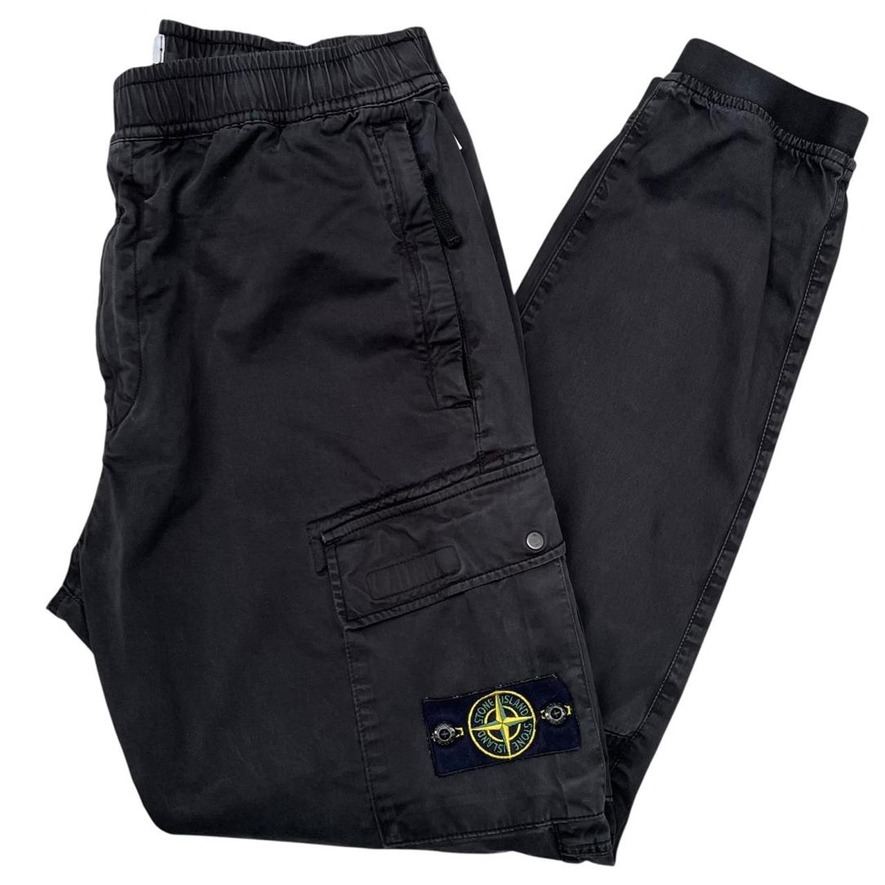 Stone Island AW 2021 Black RE-T Fit Cargo Trousers