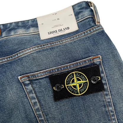 Stone Island AW 2017 Blue Slim Fit Denim Jeans